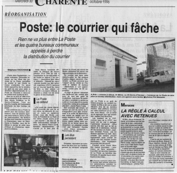 Article C.L. du 30 octobre 1996